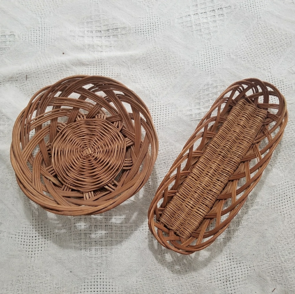 Farmhouse Rustic Anthro Boho Wicker Baskets